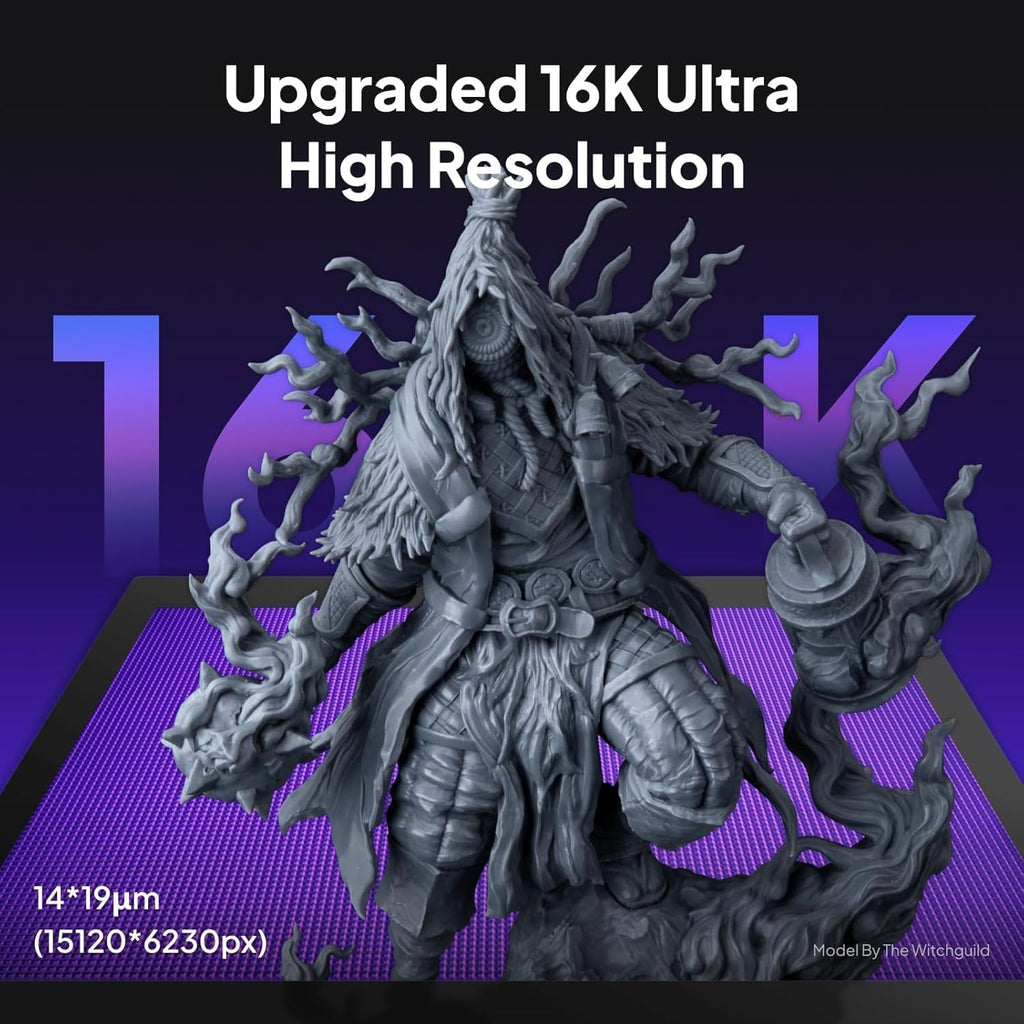 ELEGOO Saturn 4 Ultra 16K Resin 3D Printer, 10' 16K Mono LCD Resin Printer with Smart Mechanical Sensor, Heated Resin Tank, Auto-Leveling, 150mm/h Fast Printing, Print Size 8.33 x 4.66 x 8.66 Inch