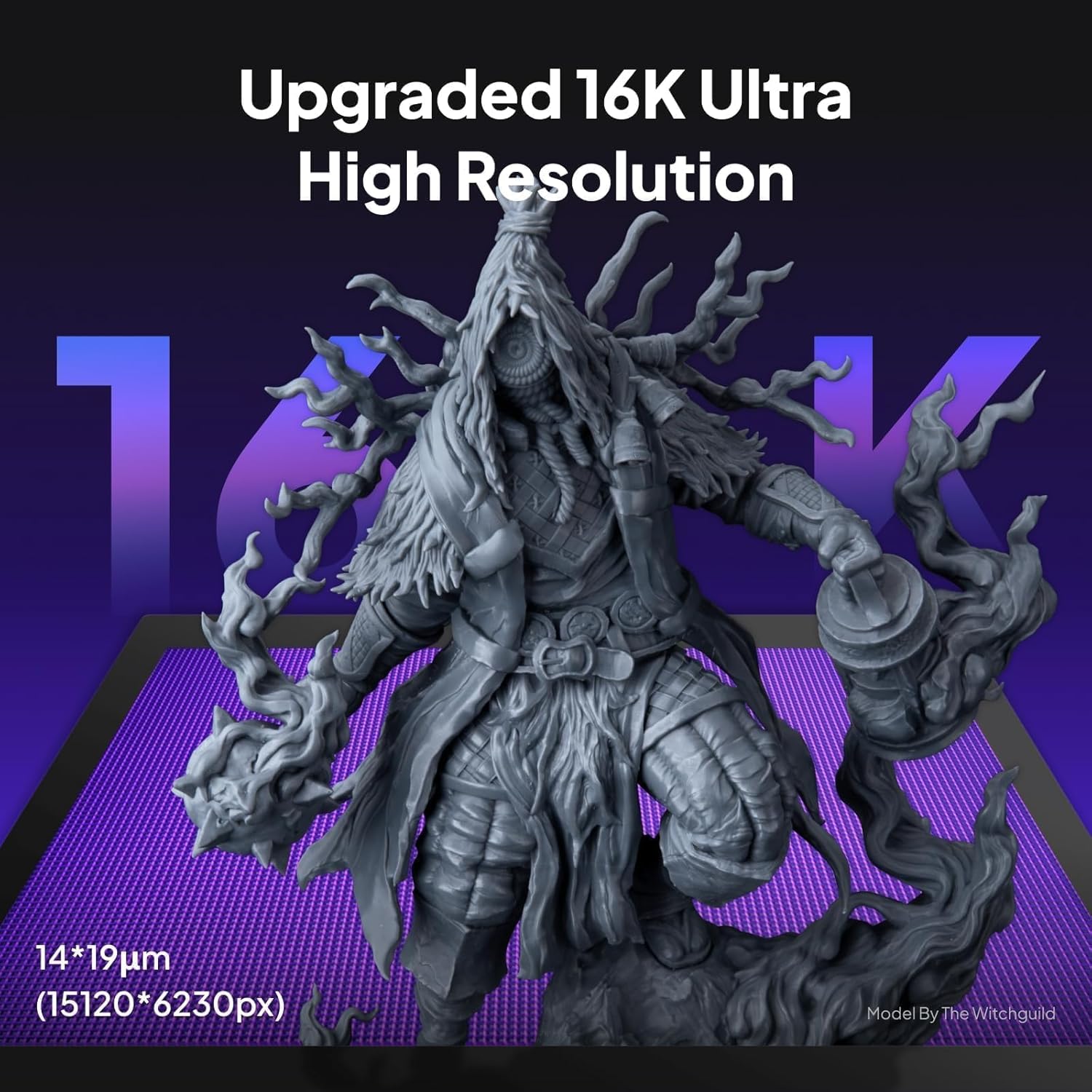 ELEGOO Saturn 4 Ultra 16K Resin 3D Printer, 10' 16K Mono LCD Resin Printer with Smart Mechanical Sensor, Heated Resin Tank, Auto-Leveling, 150mm/h Fast Printing, Print Size 8.33 x 4.66 x 8.66 Inch