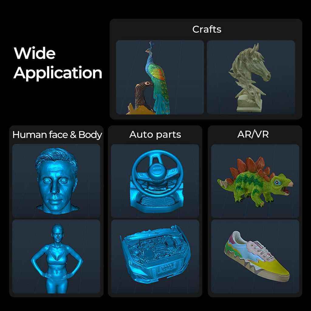 Creality 3D Scanner CR-Scan Ferret Pro for 3D Printing, Upgrade Handheld Scanner with Wireless Scanning Anti-Shake Tracking, Fast Full-Color Scan, 0.1mm Accuracy for iOS/Android Phone PC Win 10/11