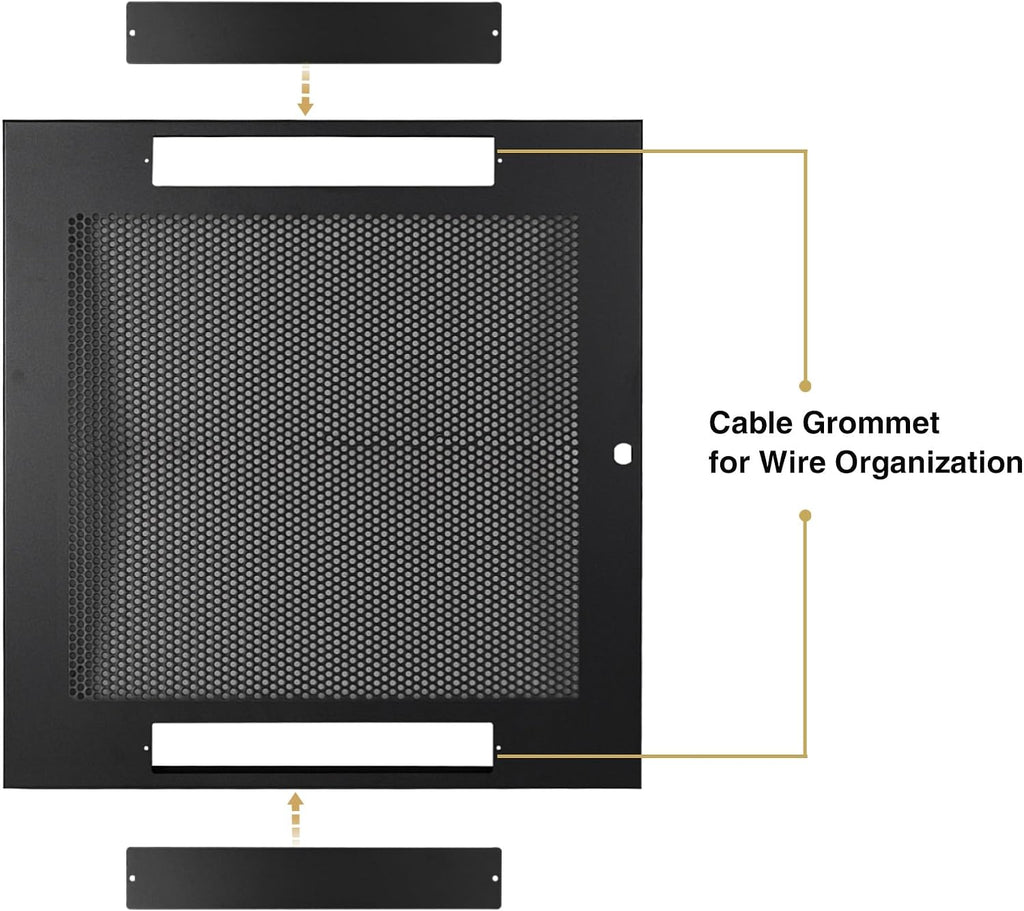 Sound Town Server Rack Doors, for STRK-M12U Server Rack (STRK-DS12U)