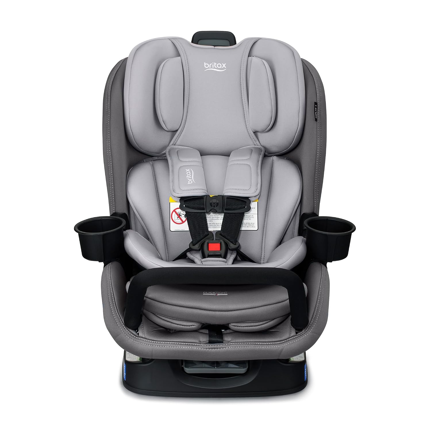 Britax Poplar S Convertible Car Seat, 2-in-1 Car Seat Extended Rear Facing, 17' Slim Car Seat Design with Fast & Easy ClickTight Installation, Anti-Rebound Bar & SafeWash Fabrics — Glacier Graphite