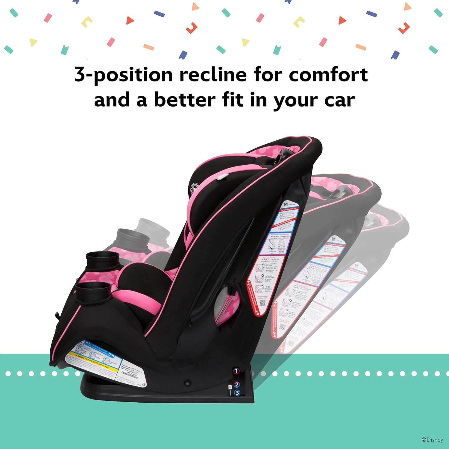 Disney Baby Grow and Go All-in-One Convertible Car Seat, Midnight Minnie