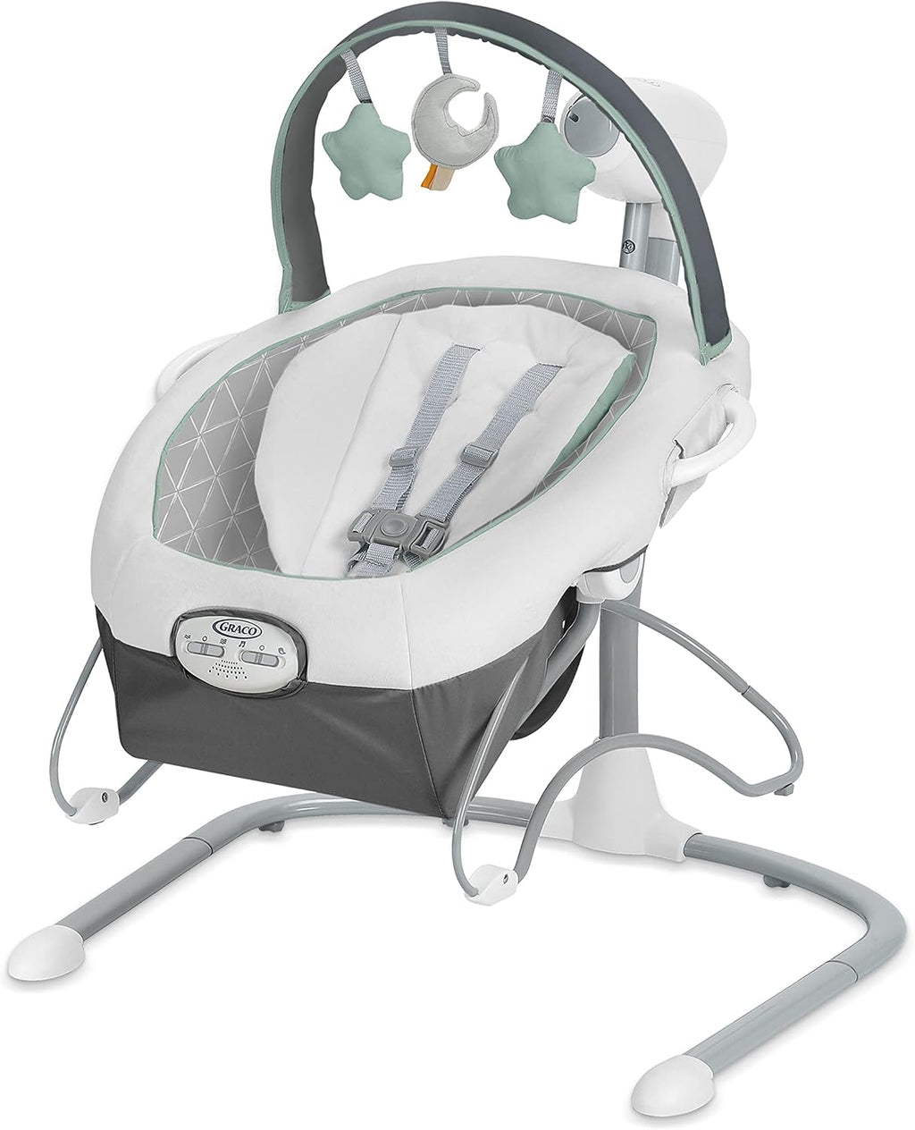 Graco Soothe 'n Sway LX Portable Baby Swing and Baby Bouncer Bouncer, Multi Direction Seat, 2 Speed Vibration, Derby