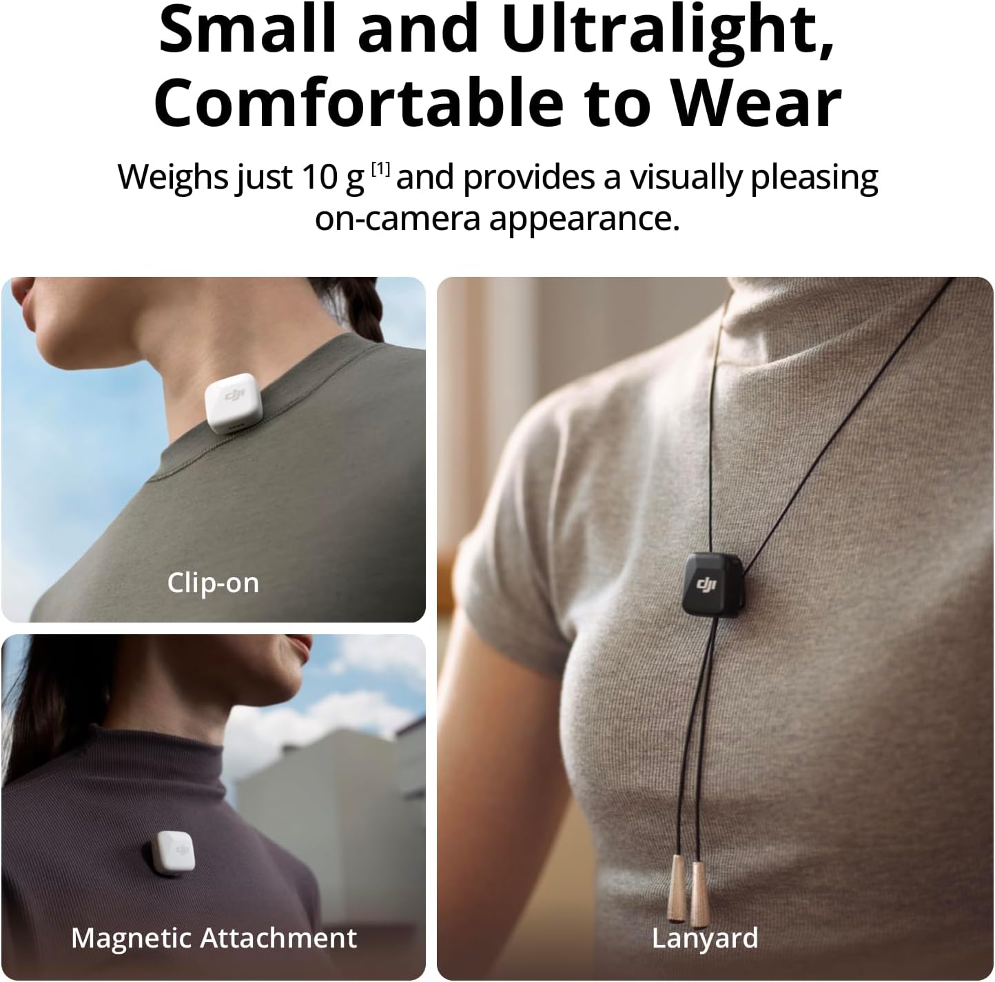DJI Mic Mini (2 TX + 1 RX + Charging Case) Wireless Lavalier Microphone, Ultralight, Noise Cancelling, Up to 48-Hour Battery Life Bundle with 2 x Deco Gear Lapel Microphone and 5' EVA Case