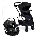 Britax Willow Brook S+ Travel System, Infant Car Seat Stroller Combo with Willow S Infant Car Seat, Alpine Base, and Brook+ Stroller; ClickTight Technology, SafeWash Insert and Cover — Raven Black
