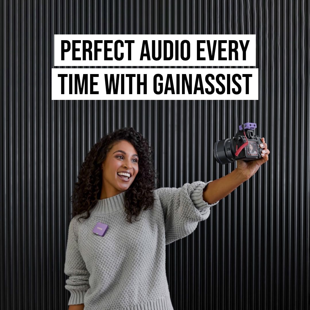 RØDE Wireless GO (Gen 3) – Compact Wireless Mic – Pristine Audio, 32-bit Float Recording, Automatic Level Control, for Phones, Cameras and Computers (Lilac)