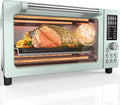 Nuwave Bravo Pro Smart Air Fryer Toaster Oven Combo, Airfryer Convection Oven Countertop, 10-in-1 Functions with Quicker & Even Crisp Technology, 1800W, 50-450°F, PFAS-Free, 21QT, Mint