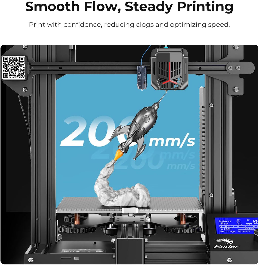 Creality PLA Filament 1.75mm Fluorescent Green, 3D Printer Filament 1kg (2.2lbs) Spool, High Toughness & Warp-Free, Dimensional Precision ±0.03mm, Printing Filament for All FDM 3D Printers