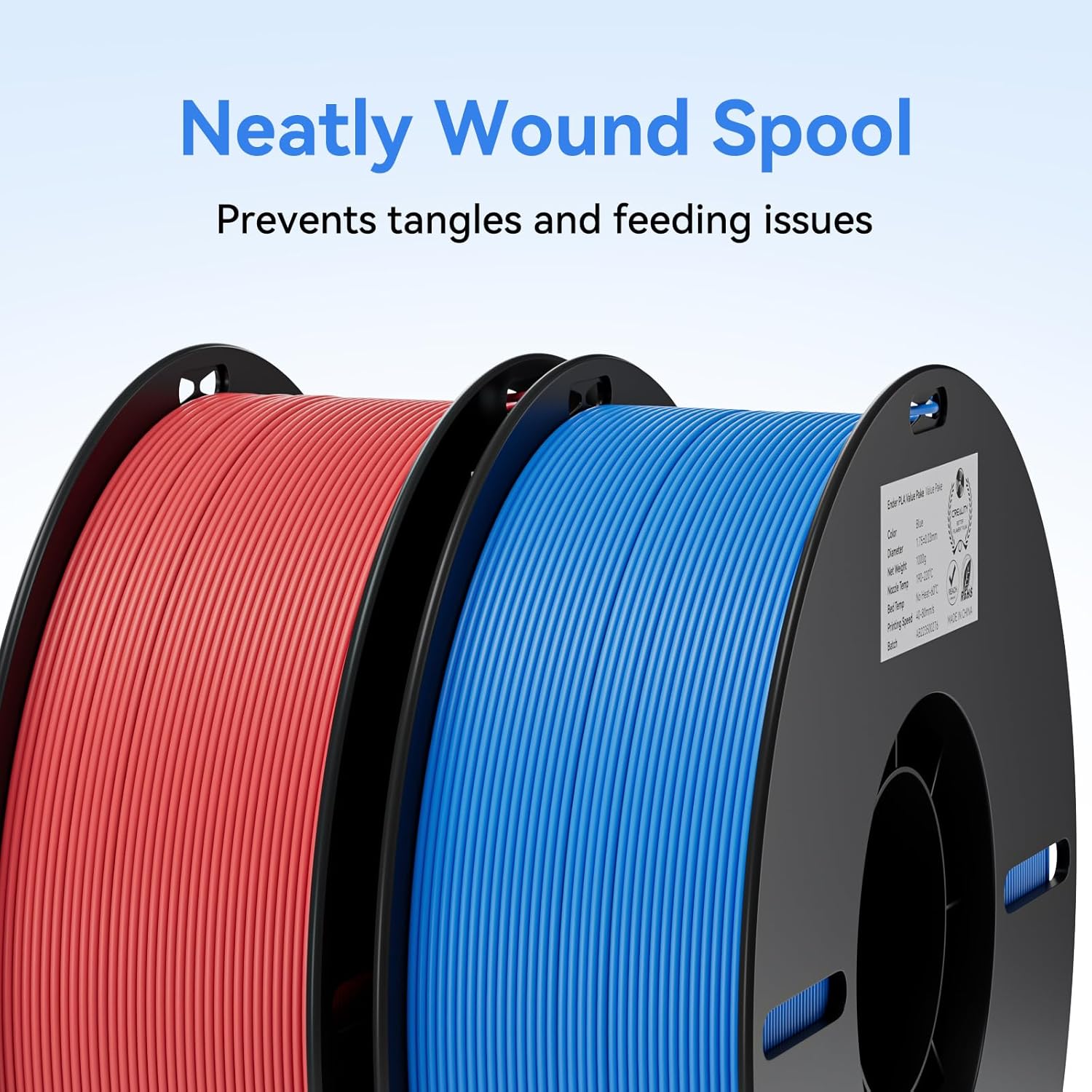 Creality Ender 3 V3 SE 3D Printer Bundle PLA Filament 1.75mm PLA 3D Printer Filament Blue and Red