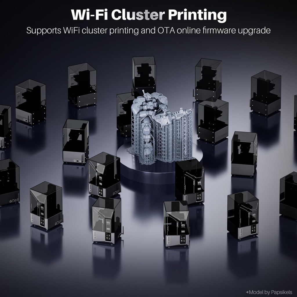 ELEGOO Mars 5 Ultra 9K MSLA Resin 3D Printer, Smart Mechanical Sensor, Fast Printing Up to 150mm/h, AI Camera, WiFi Cluster Printing, Automatic Leveling, Large Printing Size 6.04 * 3.06 * 6.49 inch