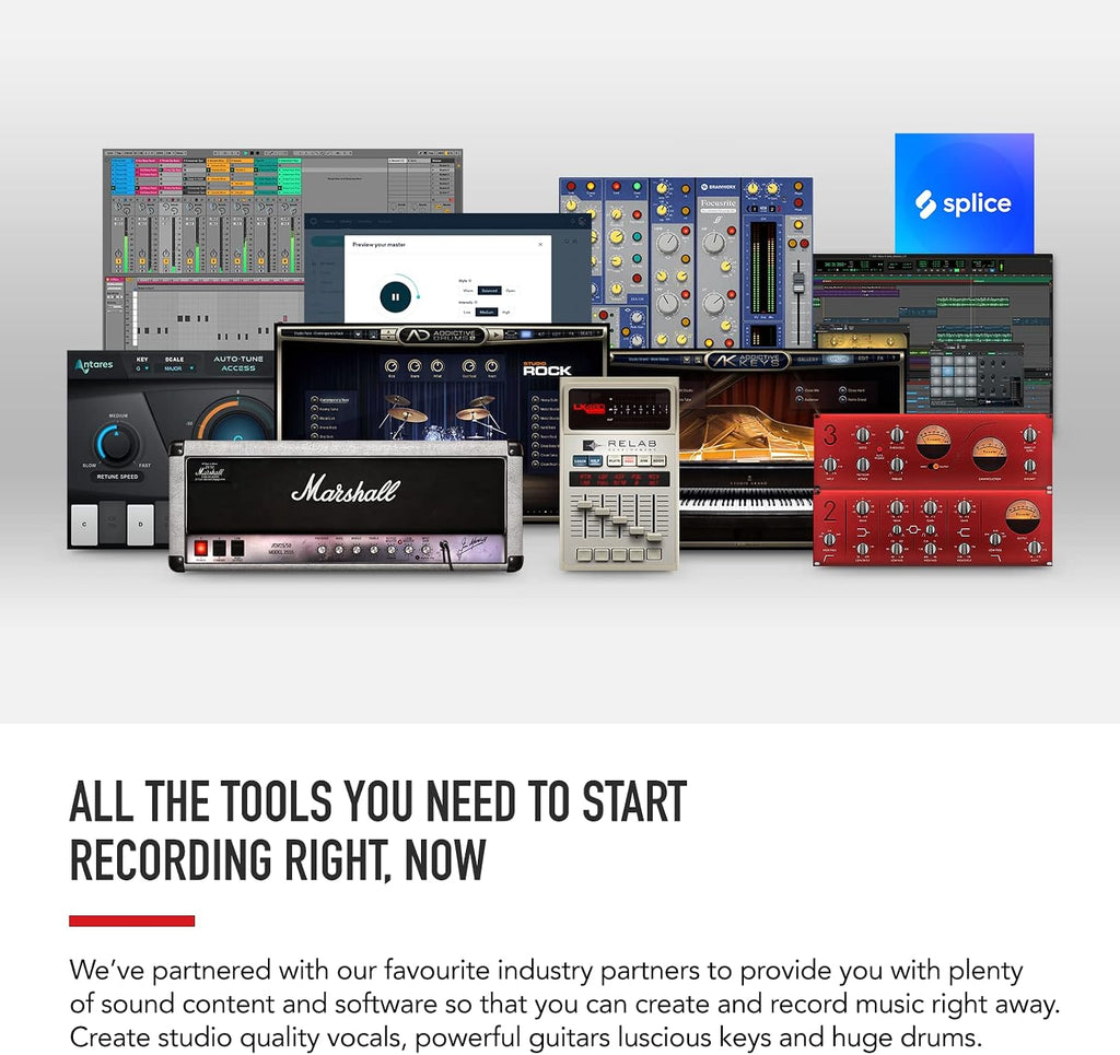 Focusrite Scarlett Solo 3rd Gen USB Audio Interface for Guitarists, Vocalists, Podcasters or Producers to record and playback studio quality sound