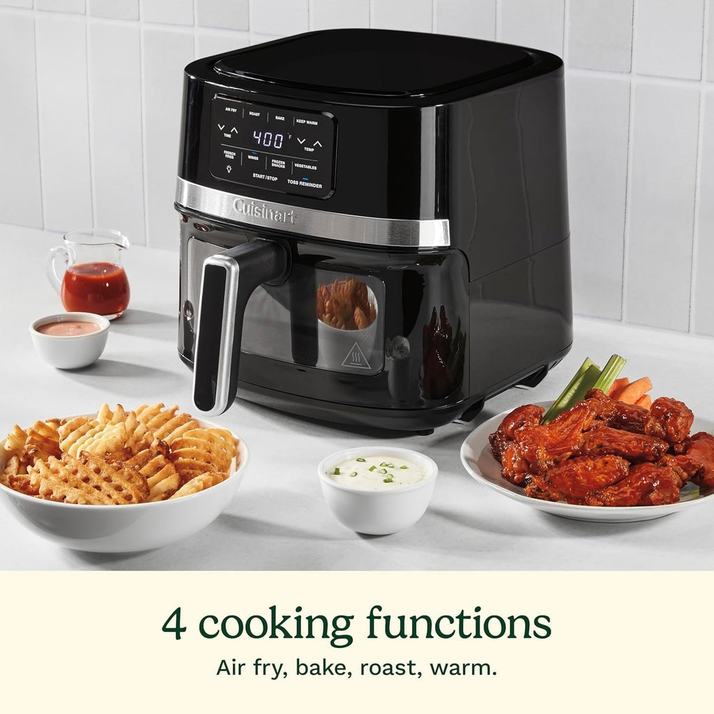 Cuisinart 4.5-Qt Basket Air Fryer, Interior light, Dishwasher-Safe Parts, 4 Presets, Roast, Bake, Broil, Air Fry & Keep Warm for Quick & Easy Meals (AIR-160C)