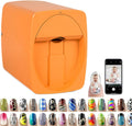Nail Art Printer, 3D Intelligent Automatic Nail Printing Machine, Support WiFi/DIY/USB, Portable Nail Painting Machine for Kid/Studio (Orange)