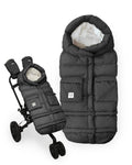 7AM Enfant Stroller Blanket 212 - Adjustable Baby Car Seat Zipped Blanket for Babies Winter, Unisex Multi Purpose Fleece Lined Warm Hooded Toddler Footmuff Water Repellent | (6M - 4T)