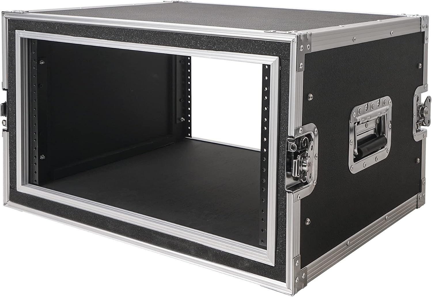 Sound Town Shock Mount 6U ATA Plywood Rack Case with 21' Rackable Depth, 6-Space Size, Pro Tour Grade (STRC-SP6U)