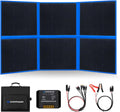 ATEM POWER 300W Portable Solar Panel, Foldable Solar Panel HPBC Chip, 20A MPPT Charger Controller 5V USB Output for 12/24V Battery/Power Station Outdoor Camper RV Hiking Durable Anti Cracking Coating