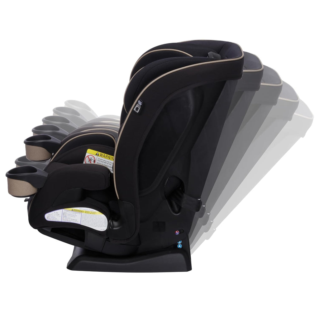 Maxi-Cosi Kani 4-in-1 Infant Kids Convertible Car Seat, Rear-Facing, Forward-Facing, Booster, Slim 3-Across Fit, Magnetic Buckle, 5-Position Recline, Fits 5-100 lbs, 19-57 in, Caspian Caviar