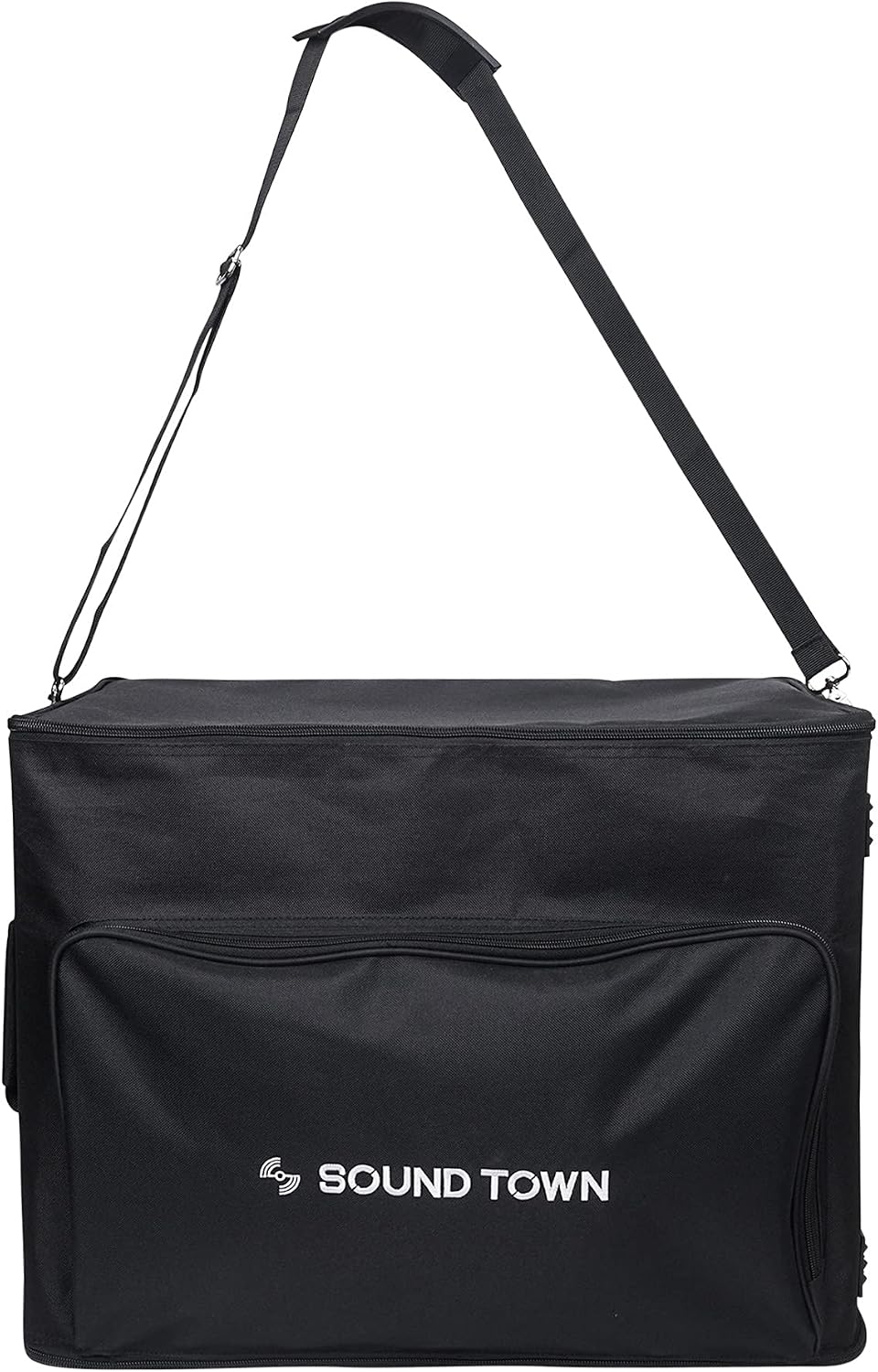 Sound Town Portable 6U Rack Bag, Soft Rack Case with 14' Rackable Depth, Plywood Rack Frame, Shoulder Strap, Accessory Pocket (STRB-616B)