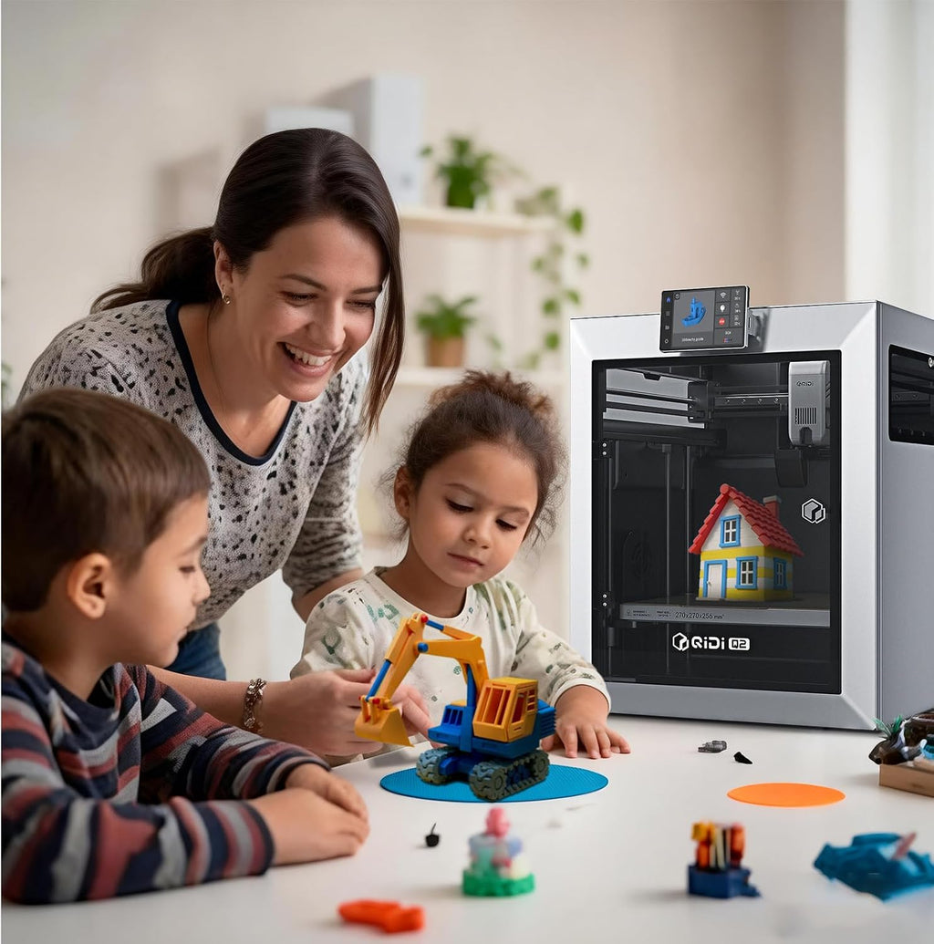 QIDI Official Q2 Combo Multicolor 3D Printer, Full Auto Leveling, 65℃ Heated Chamber with 370℃ Bimetal Hotend Unlock PPS-CF, AI Camera and Ultra Air Filtration, 600mm/s High Speed, 270x270x256mm