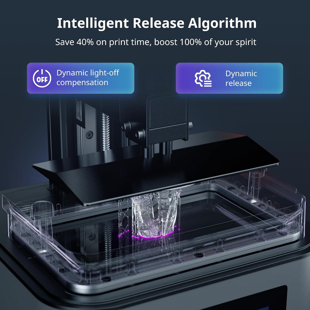 ANYCUBIC 10K Resin 3D Printer, Photon Mono 4 Ultra 7'' LCD Mono Screen with COB Light Source, Max Printing Speed Up to 120mm/h, HD Touchscreen with 8 Languages, 6.04'' x 3.42'' x 6.49'' Printing Size