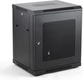 On-Stage RKD1200 12U Wall-Mount Knock-Down Rack, Enclosed Steel Cabinet for Rack-Mount Components, Black (RKD1200)