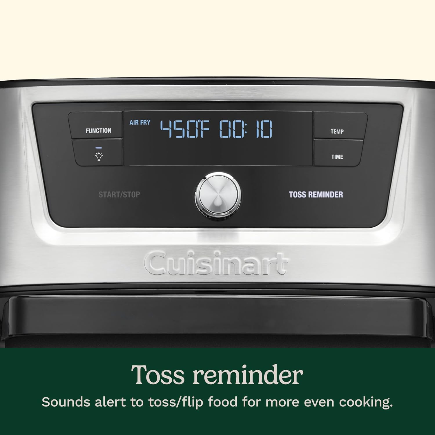 Cuisinart Air Fryer, 9-Quart Basket Stainless Steel Fryer Oven with 6 Presets to Roast, Bake, Broil, Air Fry, Dehydrate and Keep Warm, Dishwasher-Safe Parts, Quick & Easy Meals, AIRX-221, Black