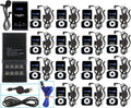 EXMAX® ATG-100T 195MHz Wireless Tour Guide System Simultaneous Translation Interpreting Equipment for Church Translator in Your Ear Translation Devices 1 Transmitter 15 Receivers Charge Station