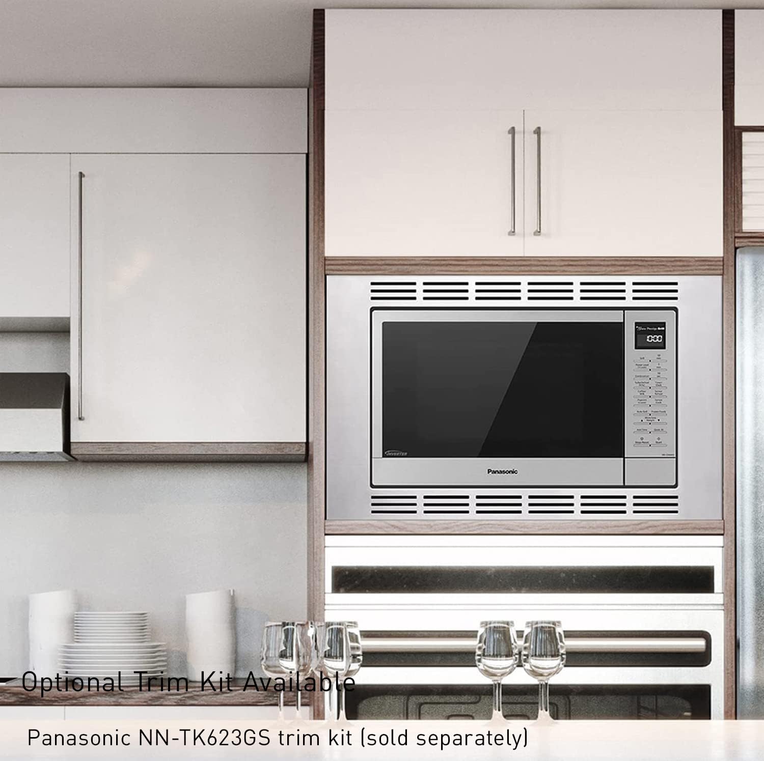 Panasonic 2-in-1 Microwave Oven with FlashXpress Broiler, Inverter Technology for Even Cooking and Smart Genius Sensor, 1000W, 1.2 cu.ft. Countertop - NN-GN68KS (Stainless Steel / Silver)