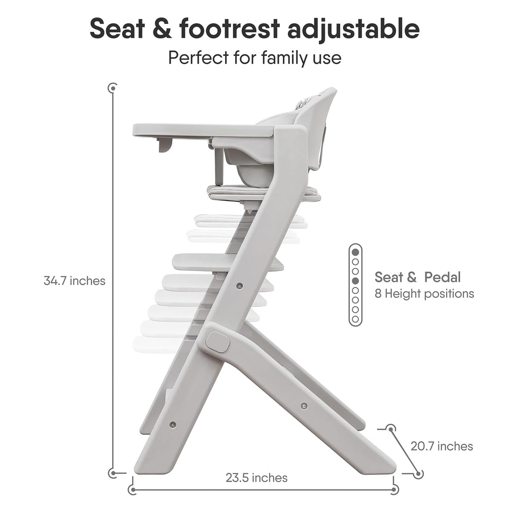 Obee Odee Full-Body Washable Baby High Chair with Soft Cushion, Adjustable for 6 Months to 220 Lb - Multifunctional and Convertible High Chairs for Babies and Toddlers -Portable and Easy Operation