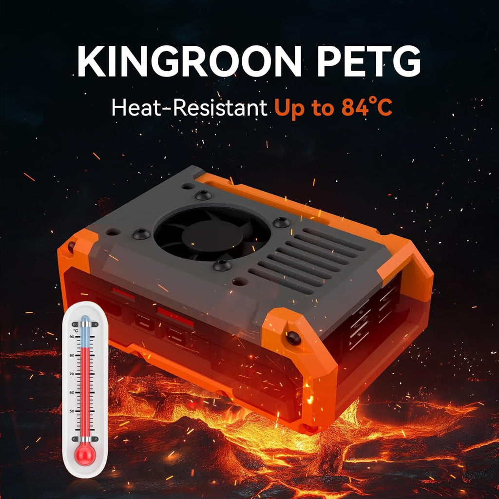 Kingroon 3D Printer Filament,12 Rolls PETG Filament, Dimensional Accuracy +/- 0.03 mm, 12kg(26.5lbs),1.75 mm PETG,Black+White+Grey+Red+Green+Blue+Yellow+Purple+Skin+Silver+Transparent+Orange