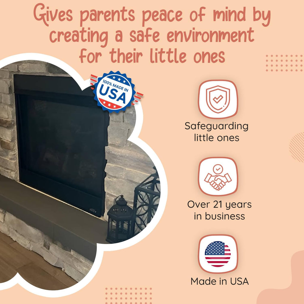 Soft Seat Edge Cushion Fireplace Hearth Guard Bumper Pad Child Proof Padding (Medium, Gray-fits Width from-69-80')