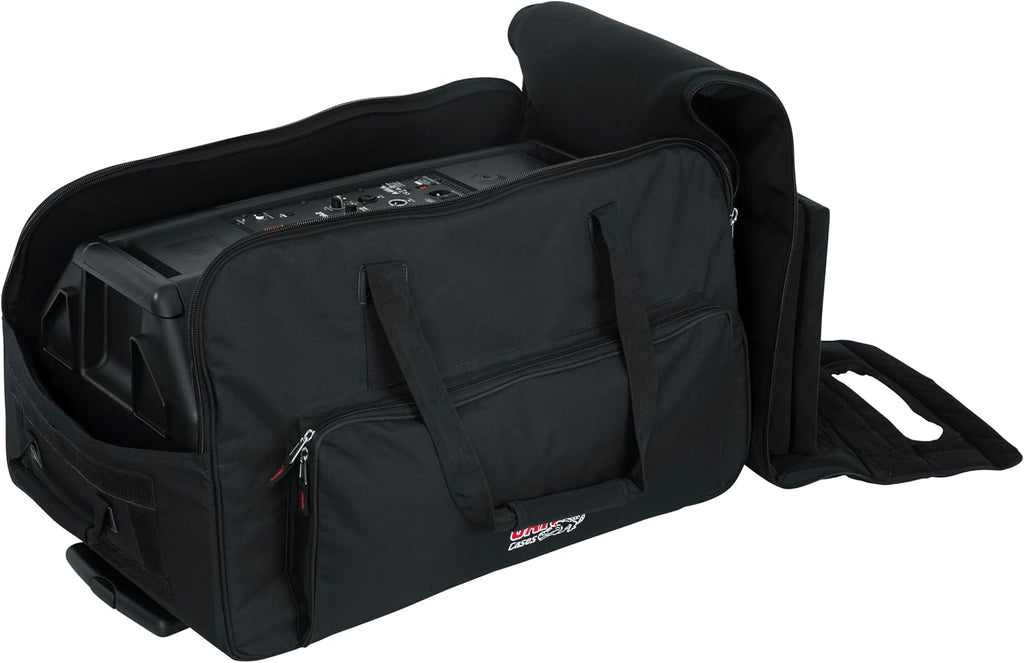 Gator Cases Rolling Speaker Bag for Large Format 12' Loudspeakers with Retractable Pull Handle (GPA-712LG)