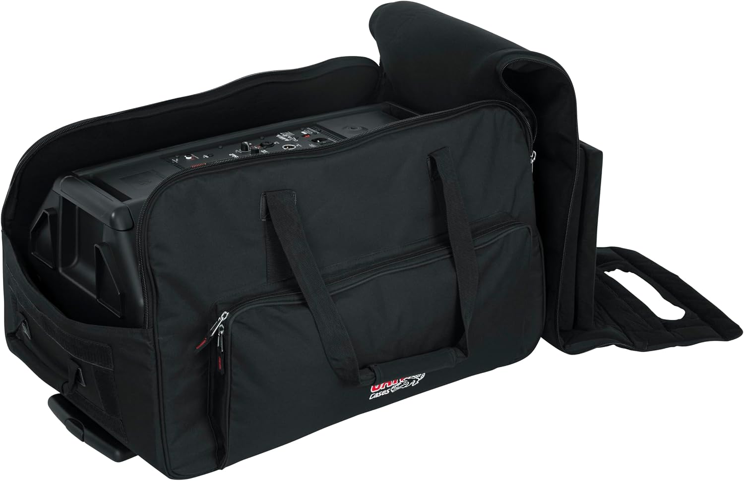 Gator Cases Rolling Speaker Bag for Large Format 12' Loudspeakers with Retractable Pull Handle (GPA-712LG)