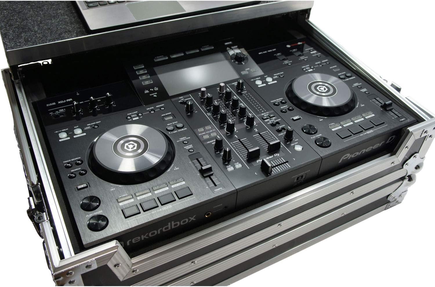 Harmony Audio HCXDJRRLT Flight Angle Glide Laptop Stand DJ 1U Rack Case Compatible with Pioneer XDJ-RR
