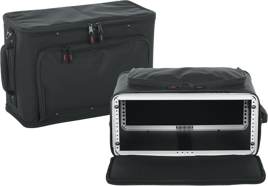 Gator Cases Lightweight Rack Bag with Removable Shoulder Strap, 4U Rack - 12.5' Rackable Depth (GR-RACKBAG-4U)