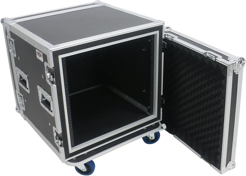 10 Space (10U) ATA Rack Amp Road Shock Mount Case (20' Deep) w/ Casters