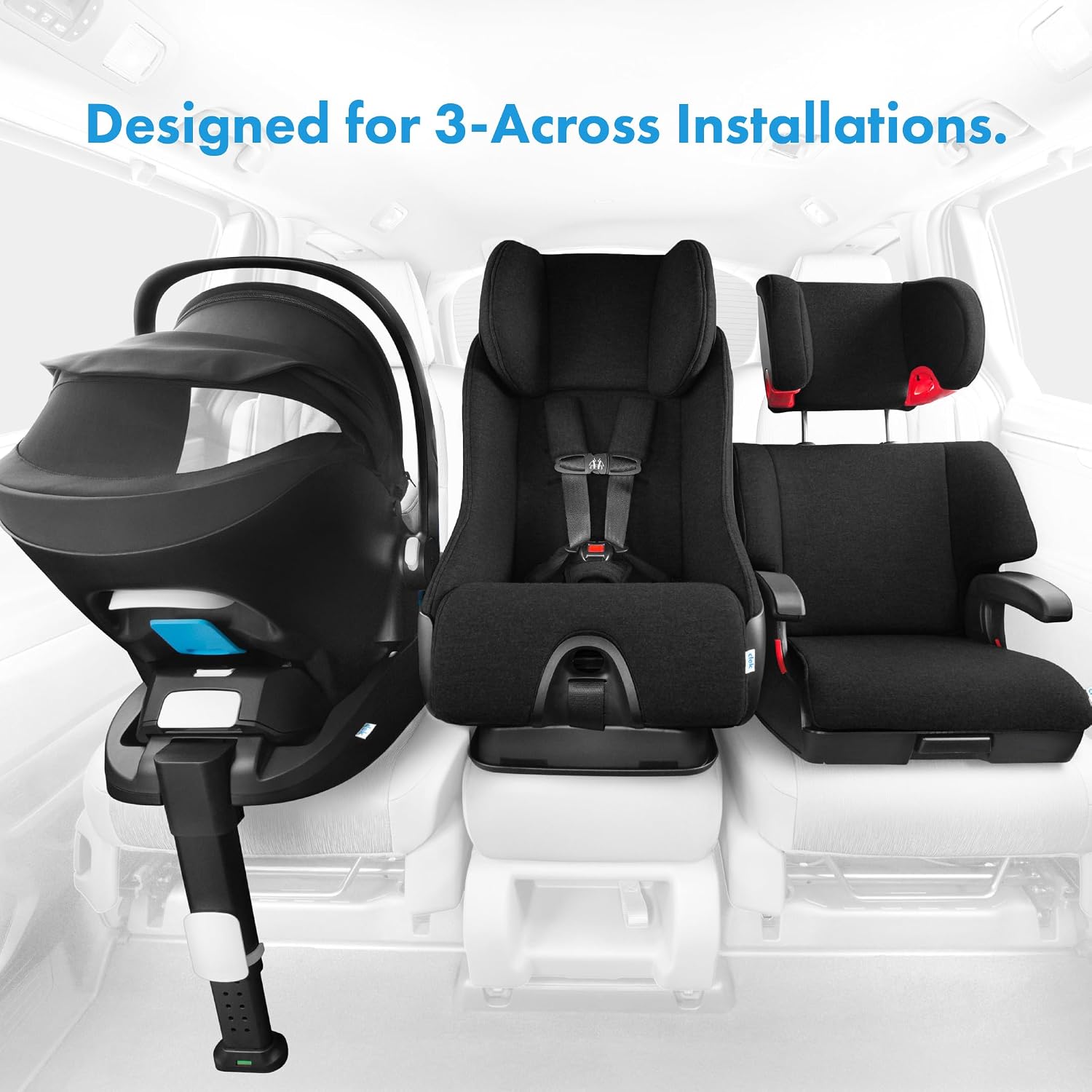 Clek Liing Infant Car Seat with Adjustable Load Leg, Compact, Lightweight Design, 7 Recline Positions, Easy-to-Use Rigid Latch, and Flame Retardant-Free (Railroad Ziip)