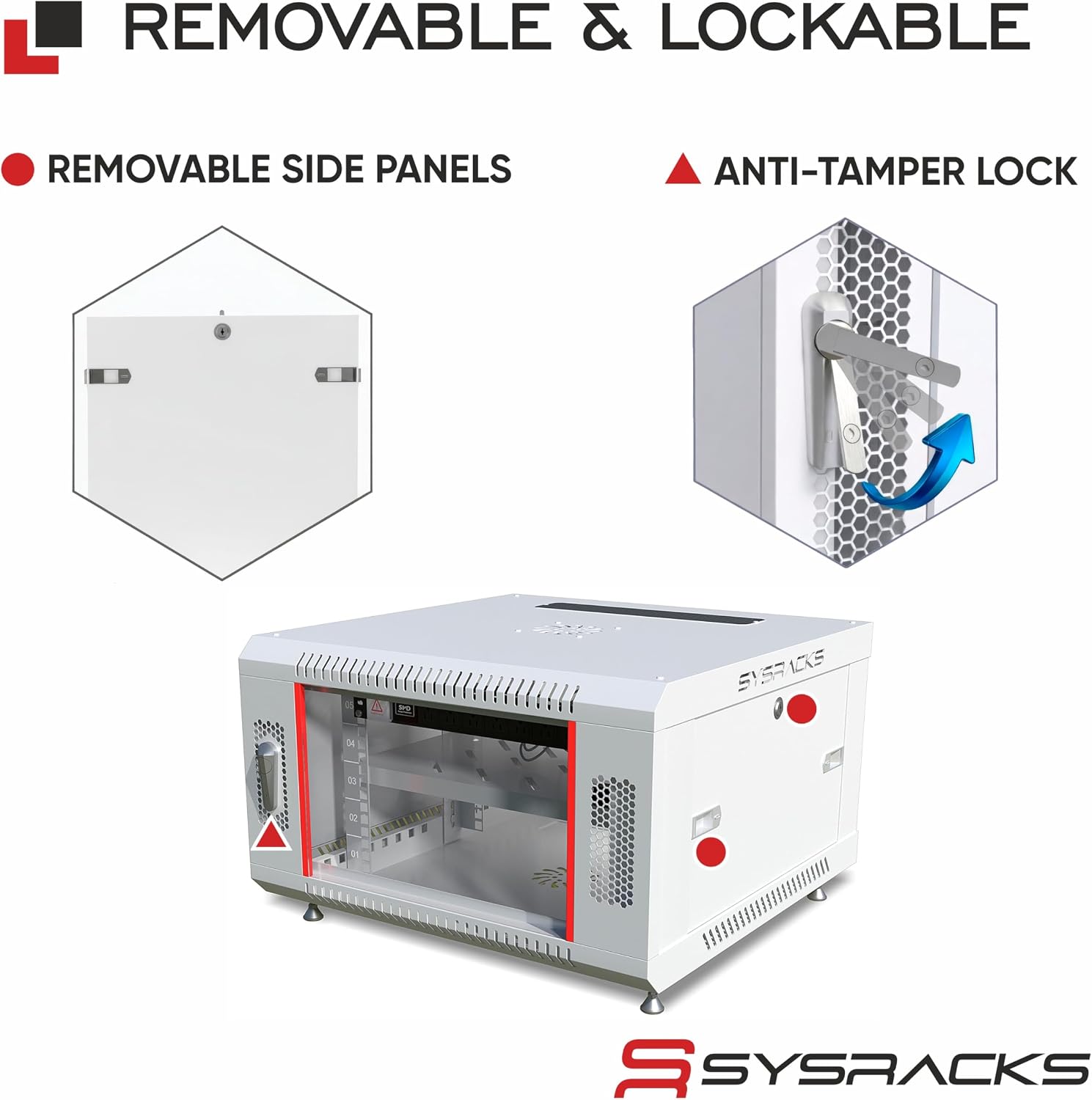 6U Wall Mount Server Rack Cabinet 24' Deep, 19' Network & AV Enclosure for Home Lab with Fan, PDU, 1 Shelf, Locking Glass Door