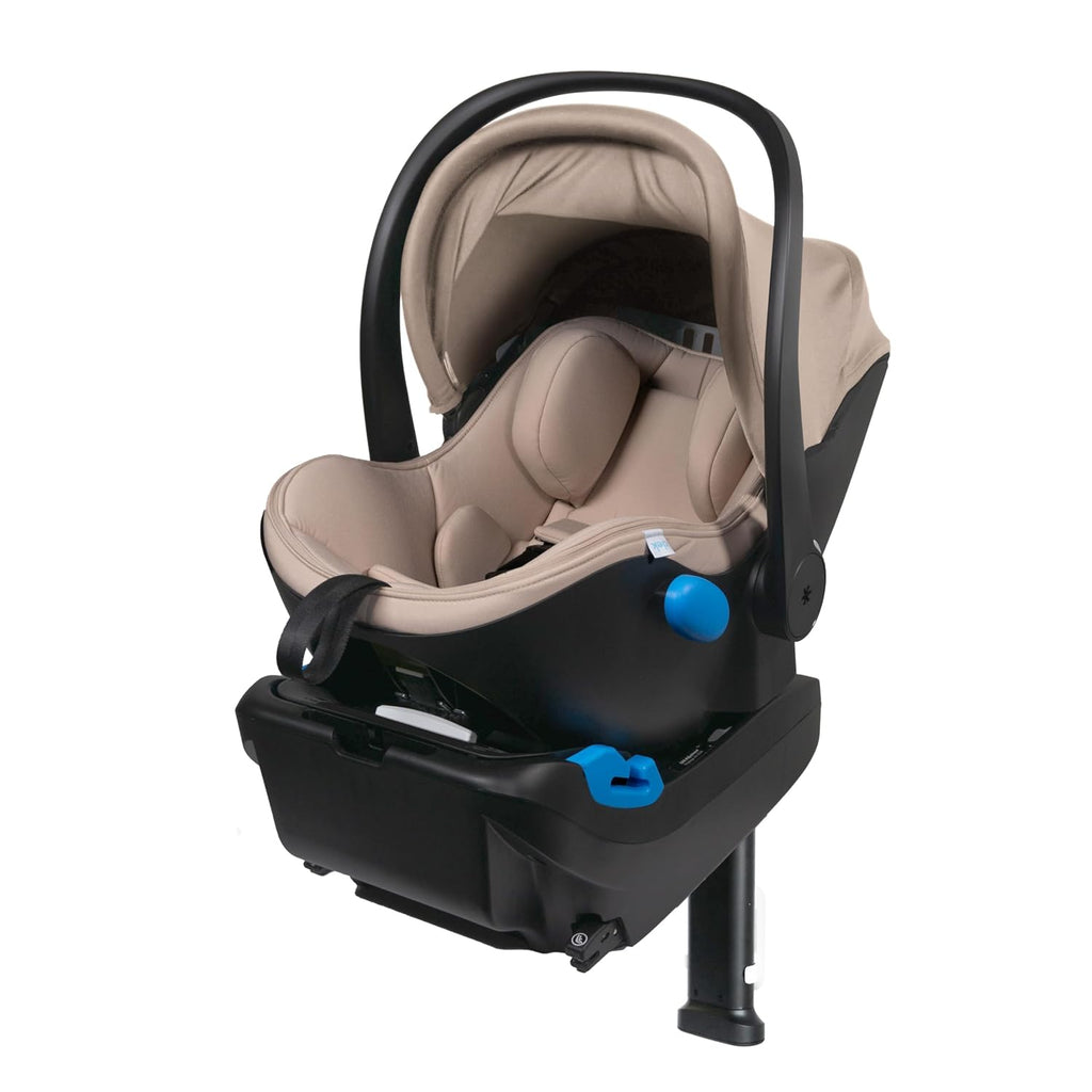 Clek Liing Infant Car Seat with Adjustable Load Leg, Compact, Lightweight Design, 7 Recline Positions, Easy-to-Use Rigid Latch, and Flame Retardant-Free (Latte Ziip)