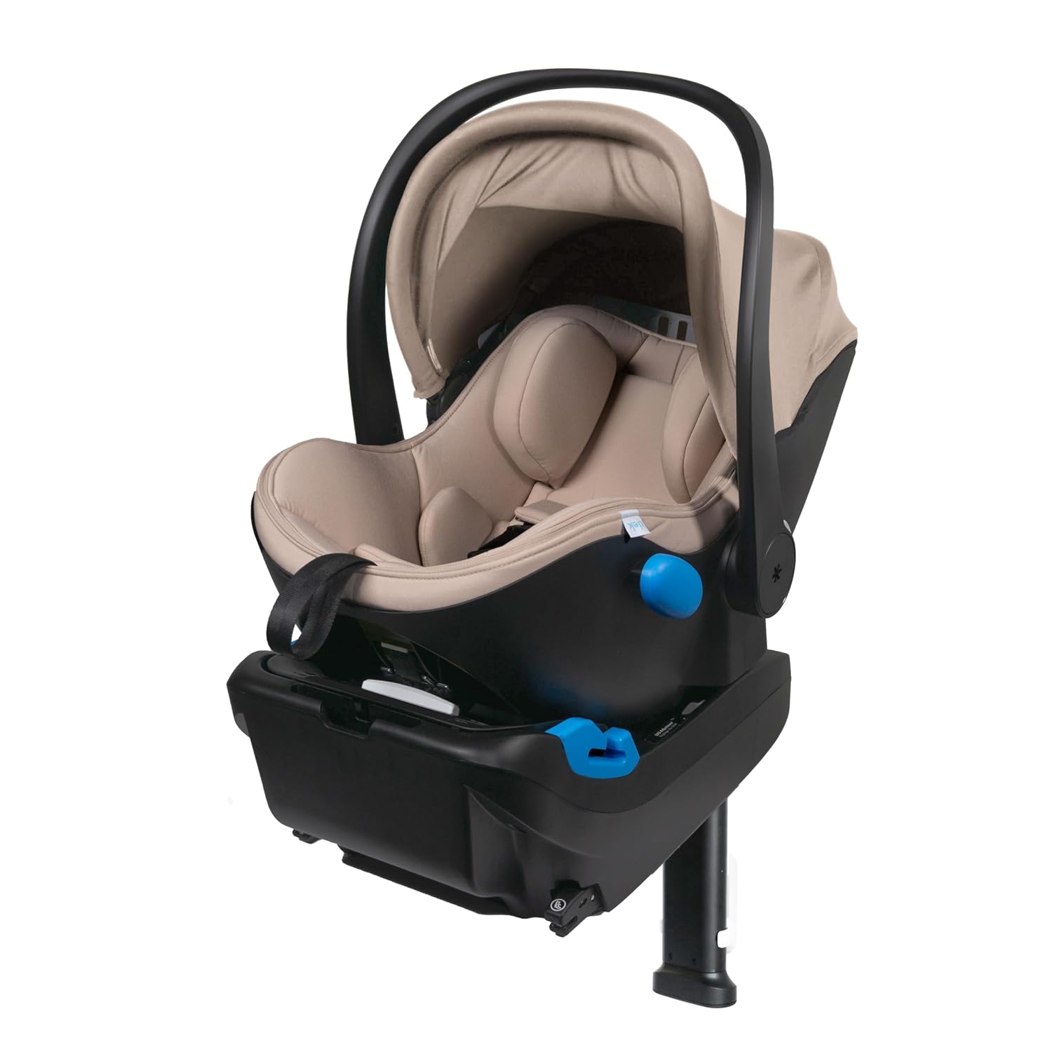 Clek Liing Infant Car Seat with Adjustable Load Leg, Compact, Lightweight Design, 7 Recline Positions, Easy-to-Use Rigid Latch, and Flame Retardant-Free (Latte Ziip)