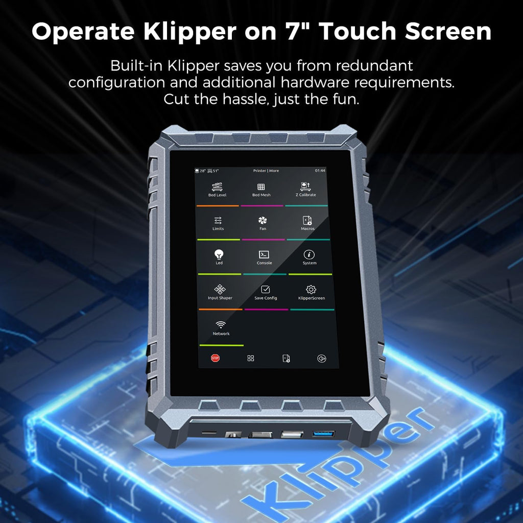Sovol T500 3D Printer Max Speed up to 500mm/s, Upgraded with 7'' Klipper Touch Screen 300℃ High Temp Hotend 95% Pre-Assembly 49-Point Auto Leveling 19.68 * 19.68 * 19.68in