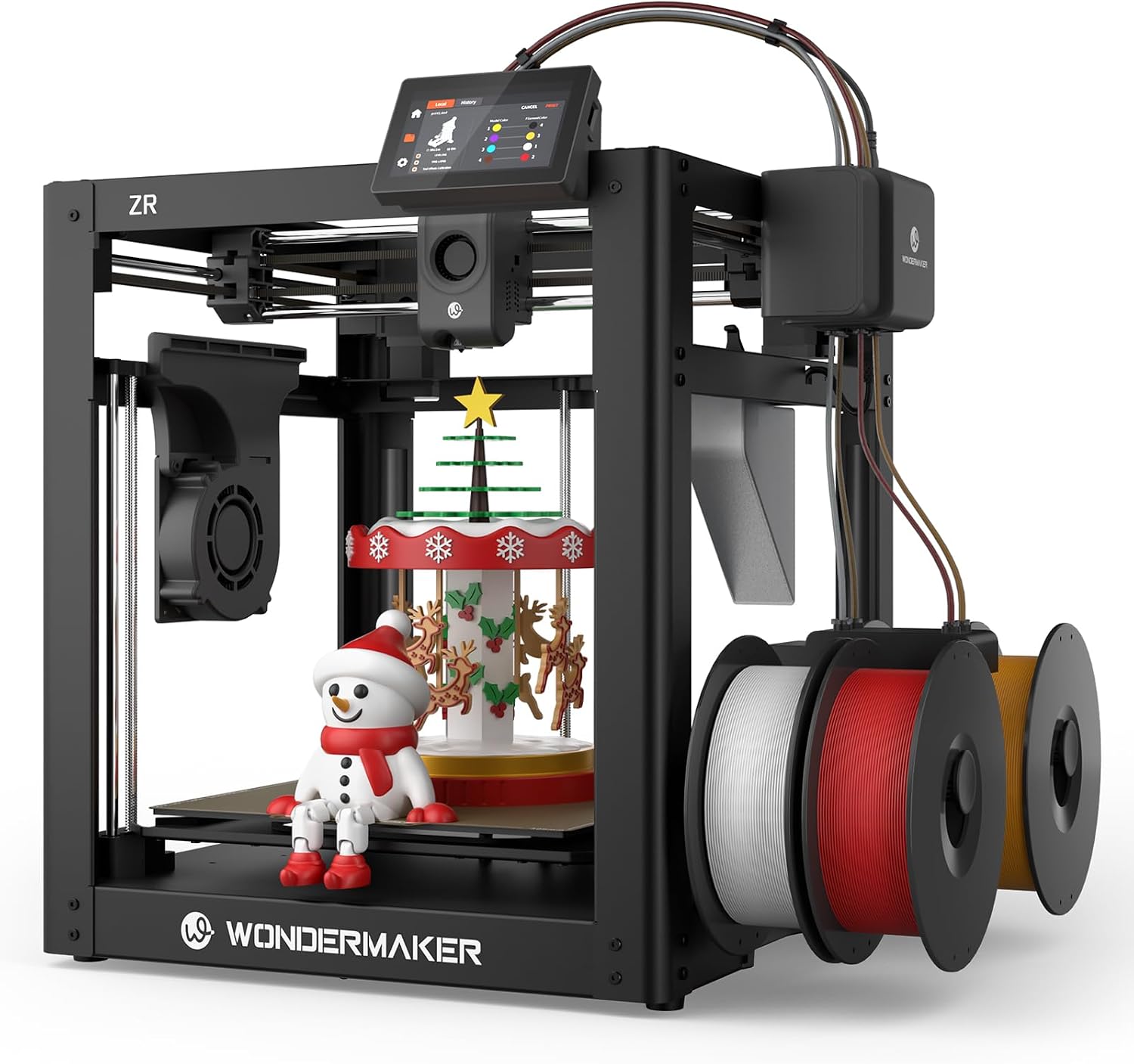 SainSmart x WonderMaker 3D Printer ZR Supports Multi-Color/Materials Printing (Up to 4) with Enclosure Kit