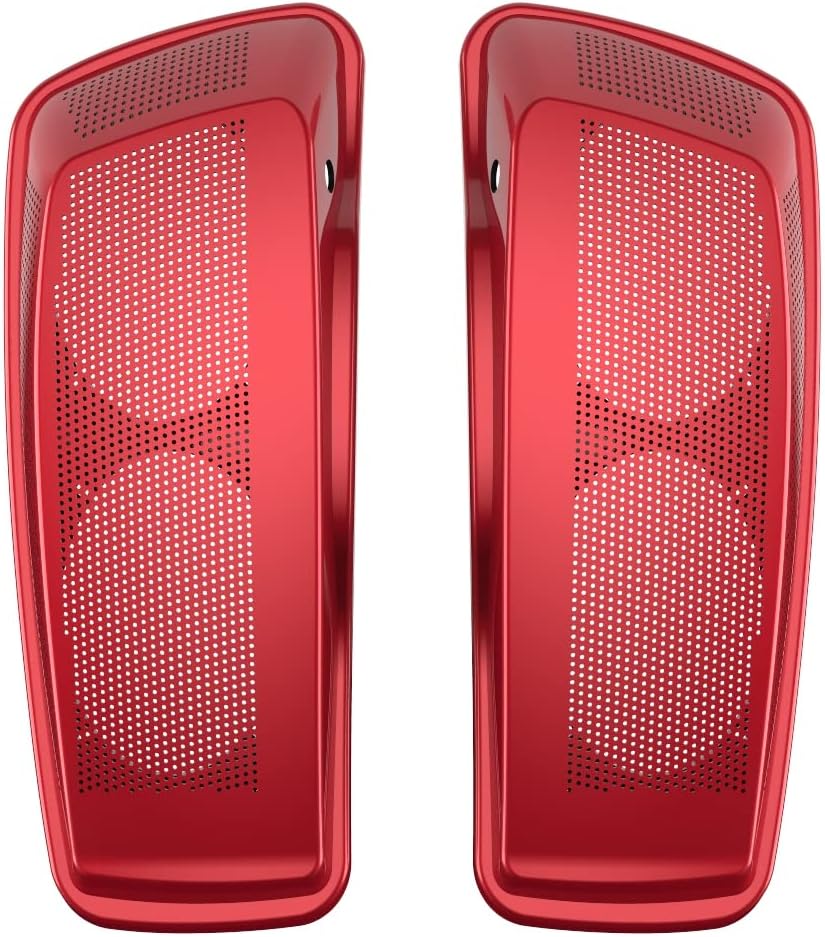 Advanblack Harley Wicked Red Saddlebag Dual 6x9 Speaker lids, Audio Covers Fit for H-D Touring, Road Glide, Street Glide Special, Road King, 2014 2015 2016 2017 2018 2019 2020 2021 2022 2023
