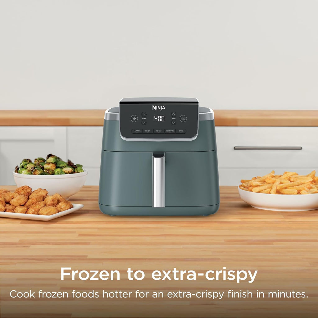 Ninja Air Fryer Pro 5-in-1 | 5 QT Capacity, Air Fry, Bake, Roast, Reheat, and Dehydrate, Air Crisp Technology | Nonstick Basket & Crisper Plate | Sage | AF142GN