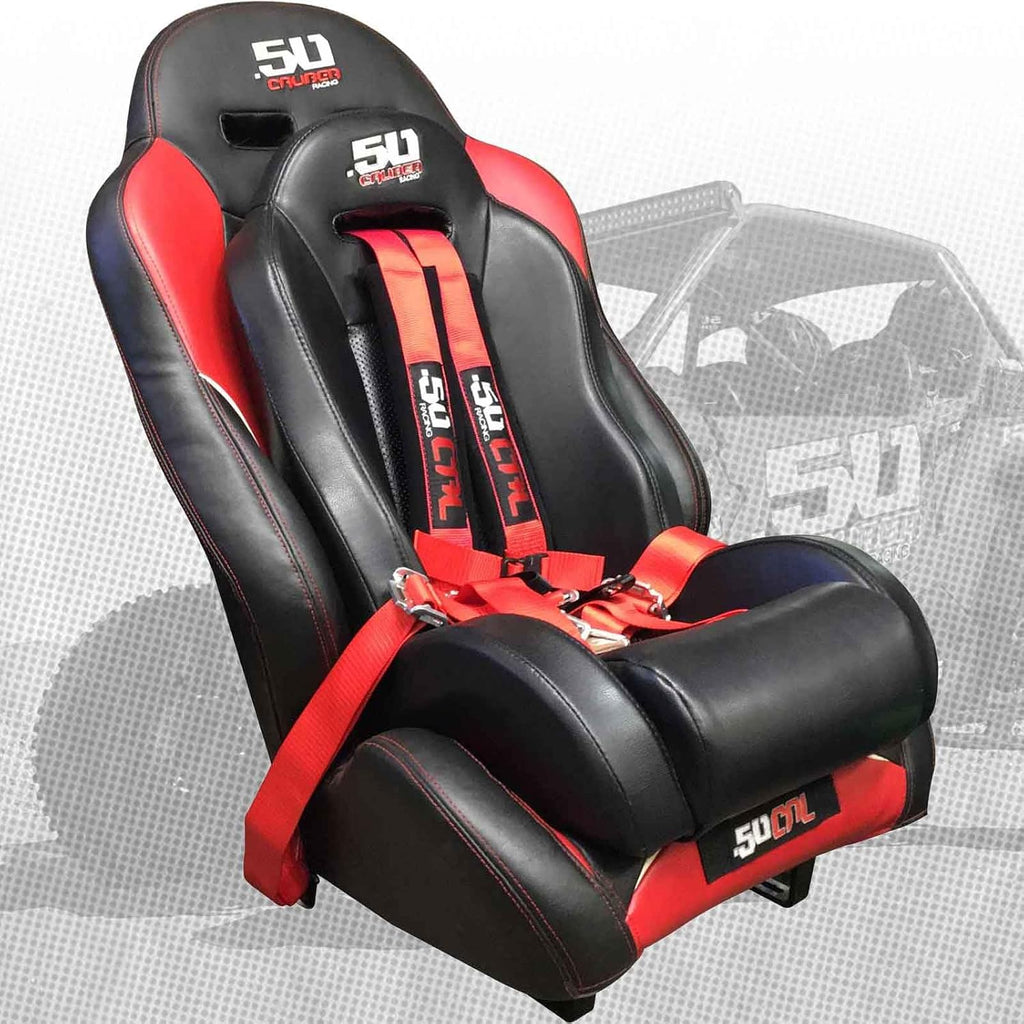 50 Caliber Racing mini Bucket seat for All Vehicles Polaris RZR canam x3 Booster seat (Seat with Bracket)