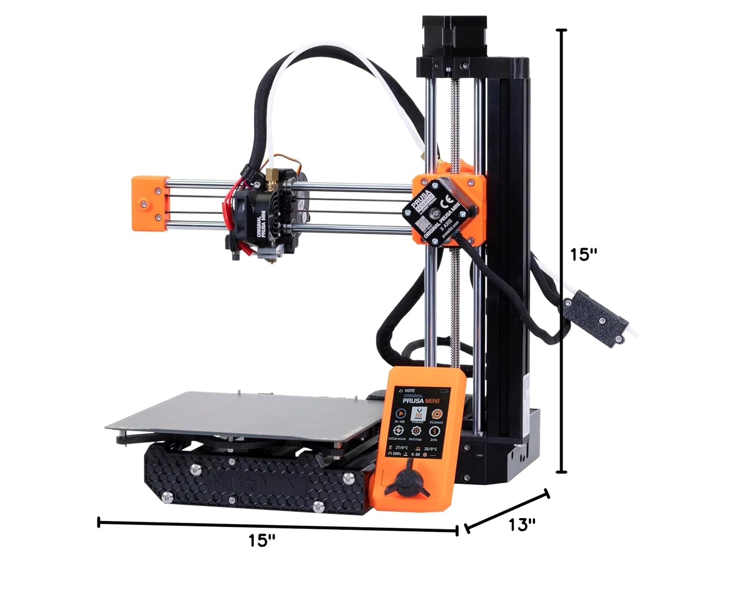 Original Prusa MINI+ Beginner-Friendly 3D Printer DYI Kit, Filament Sensor Included, Fun to Assemble, Removable Print Sheets, Filament Sample Included, Print Size 7×7×7 in.