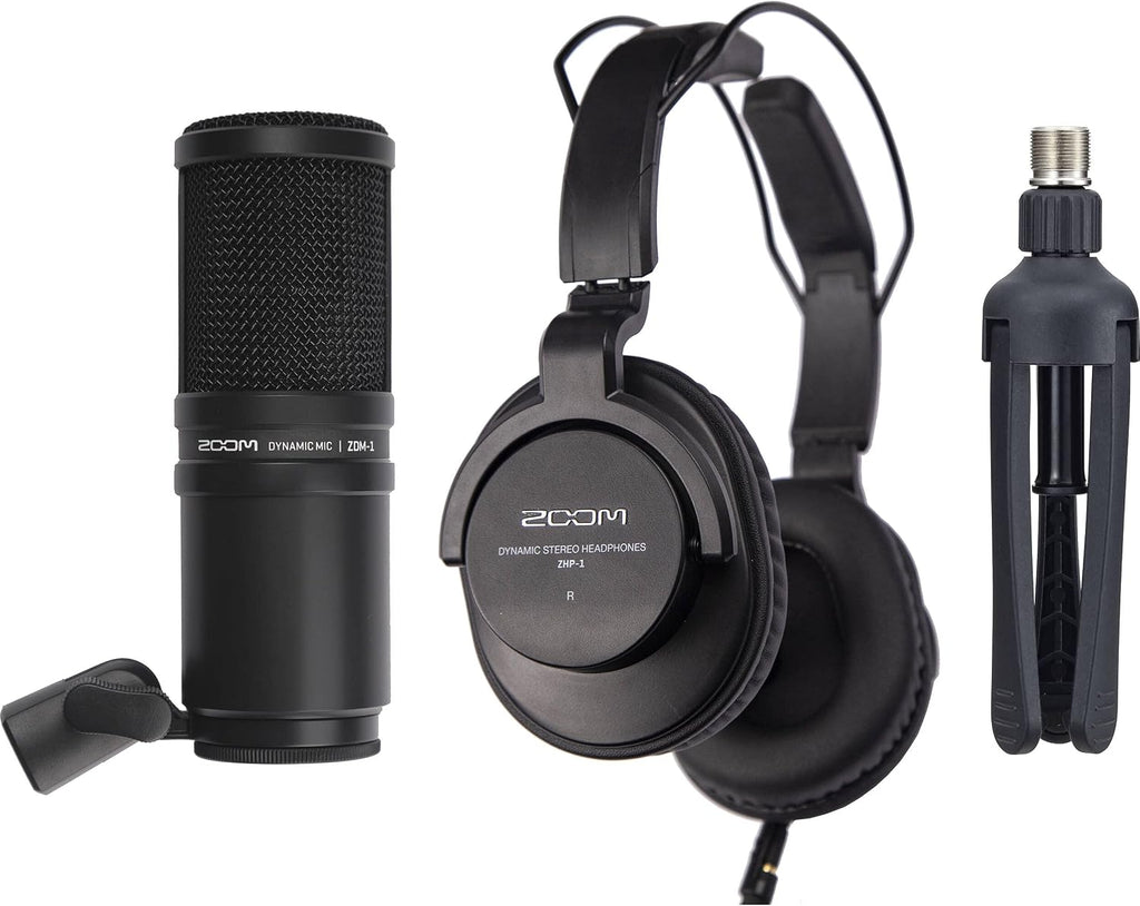 Rode RODECaster Pro 2 Podcast Mixer Bundle with 4 Zoom ZDM-1 Microphone Packs, Headphones, Boom Arms, Stands, XLR Cables, 32GB SD — Complete 4-Person Podcasting Kit