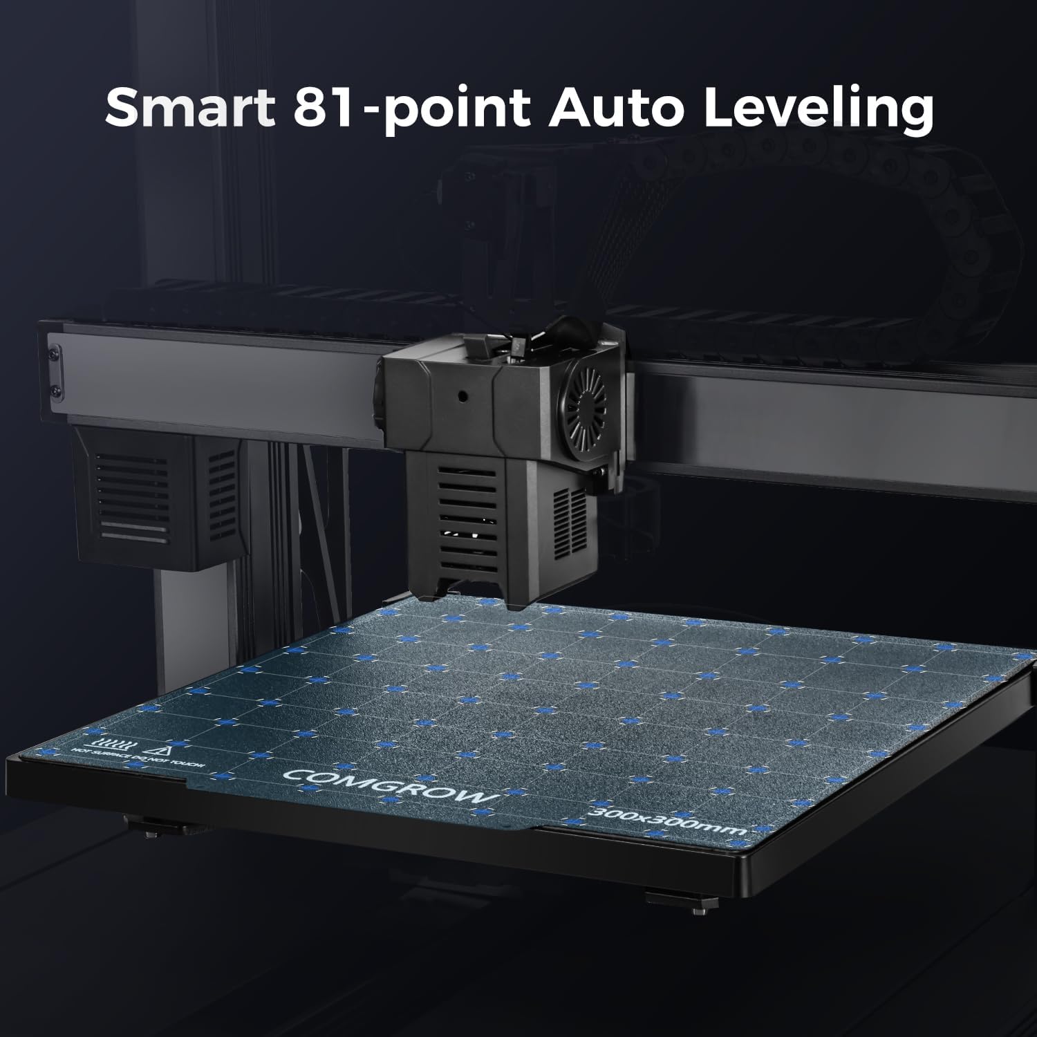 Sovol T300 3D Printer Max Speed up to 600mm/s, Klipper Firmware 300℃ All-in-one Hotend 30s Preheat Time 81-Point Auto Leveling 95% Pre-Assembly All Metal Body 11.8 * 11.8 * 13.8in