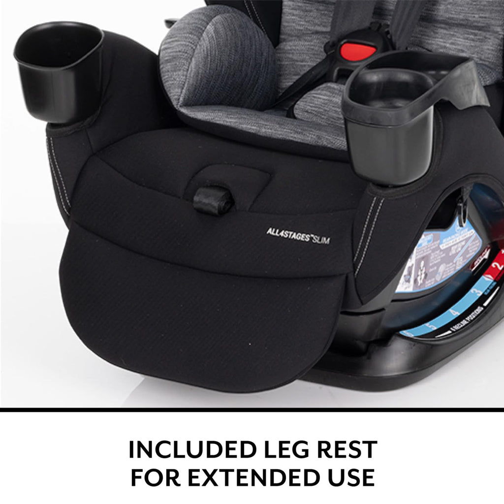 Evenflo All4Stages Slim Plus Canopy 4-in-1 Convertible Car Seat (Bodie Gray)