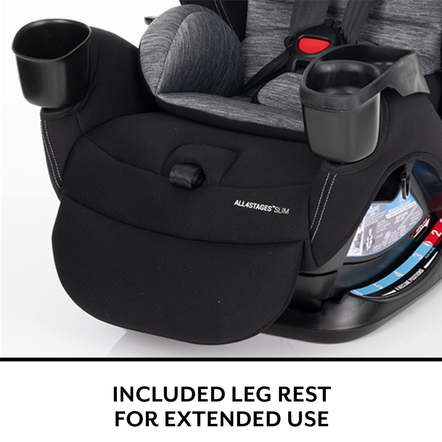 Evenflo All4Stages Slim Plus Canopy 4-in-1 Convertible Car Seat (Bodie Gray)